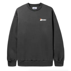 Butter Goods Distressed Pigment Dye Crewneck 'Black'