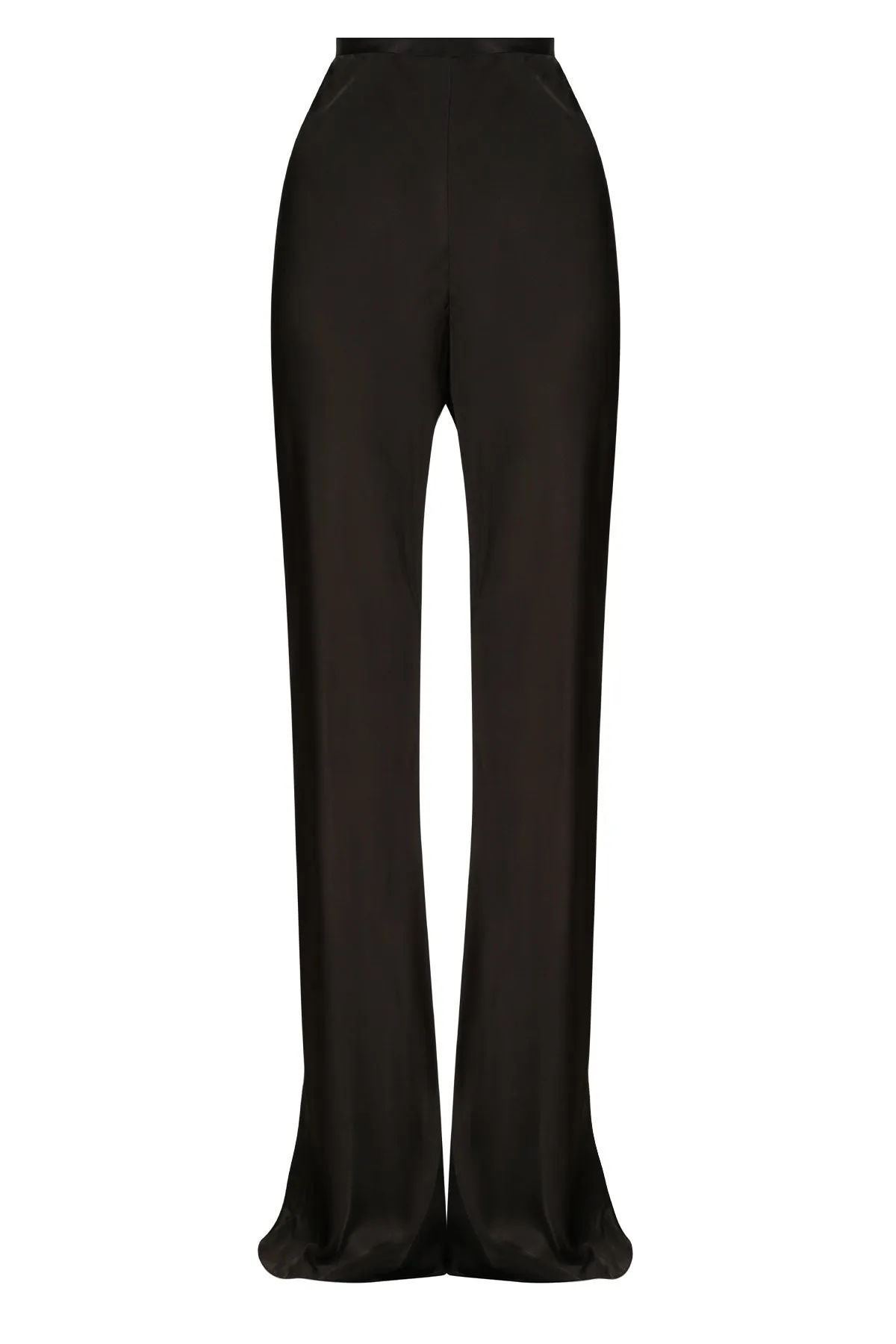 Camille Bias Cut Flared Pant - Black