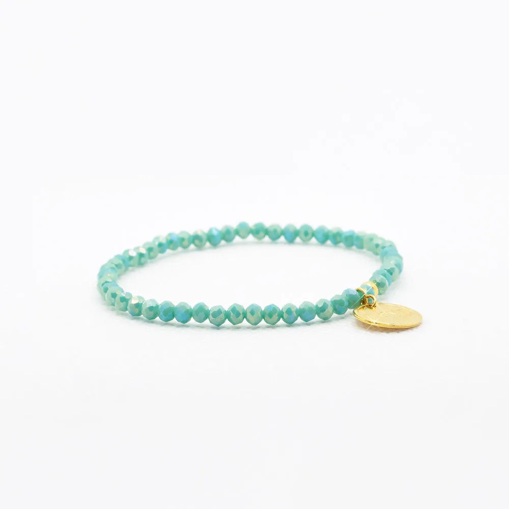 Candy Blue Crystal Elastic Bracelet