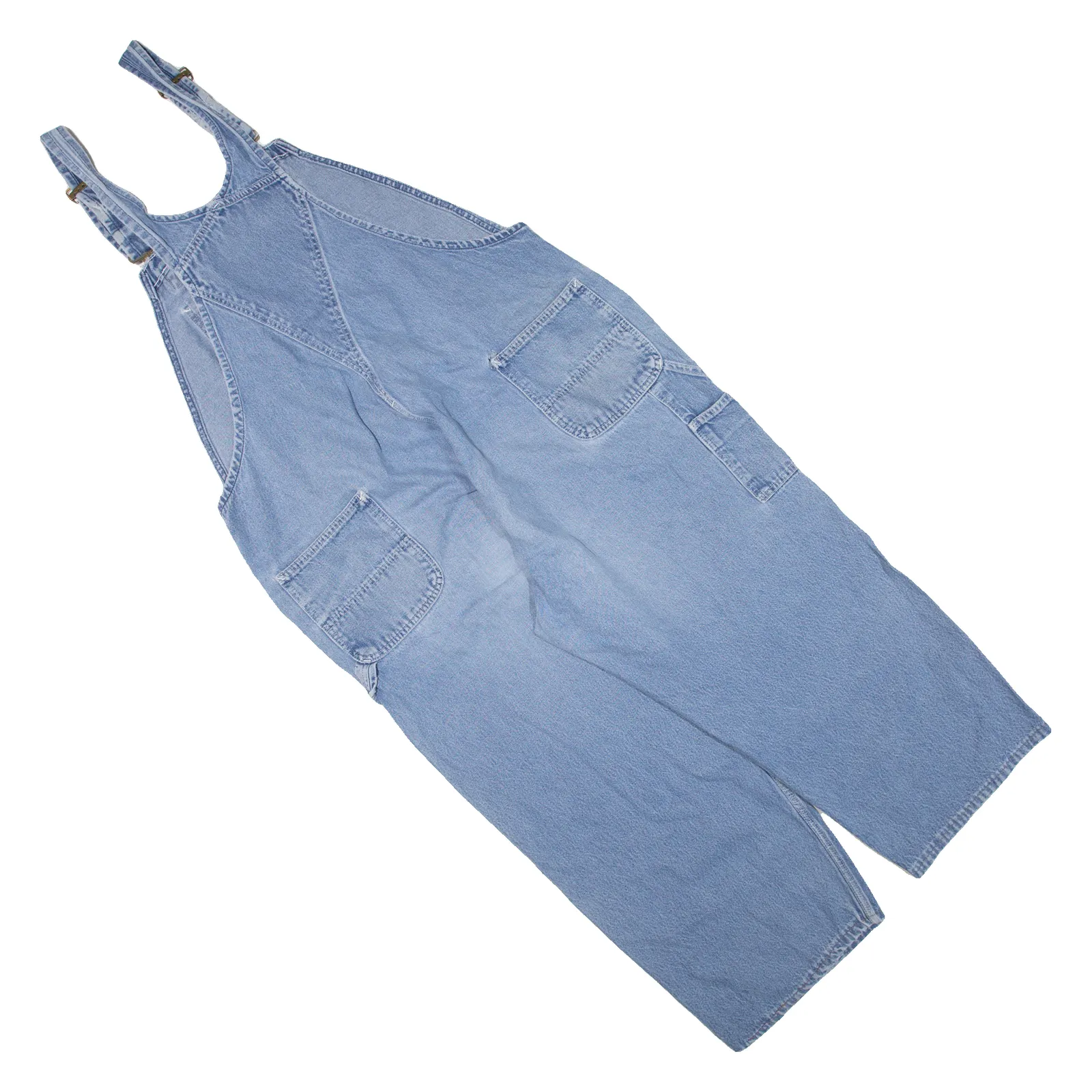 CARHARTT Carpenter Workwear Mens Dungarees Blue Loose Denim 2XL W48 L24