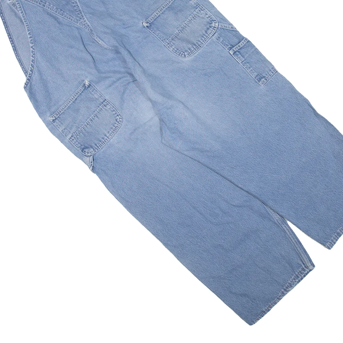 CARHARTT Carpenter Workwear Mens Dungarees Blue Loose Denim 2XL W48 L24