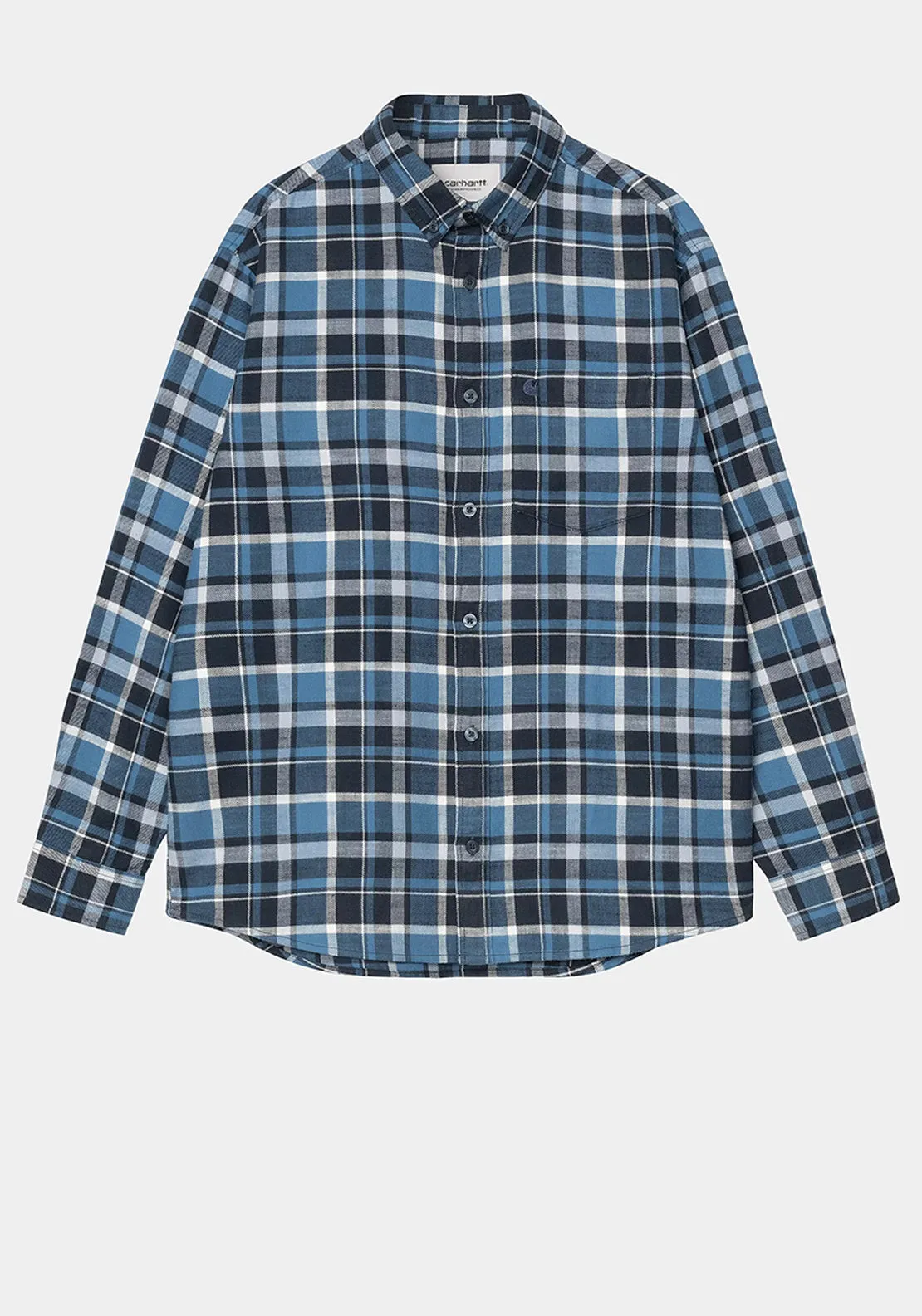 Carhartt WIP Fendrick Check Shirt, Mizar Blue