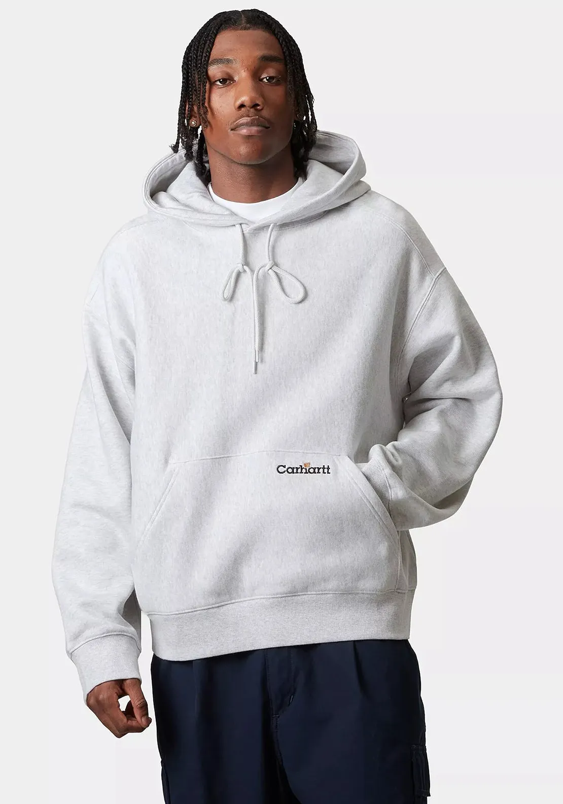 Carhartt WIP Label Script Hoodie, Ash Heather