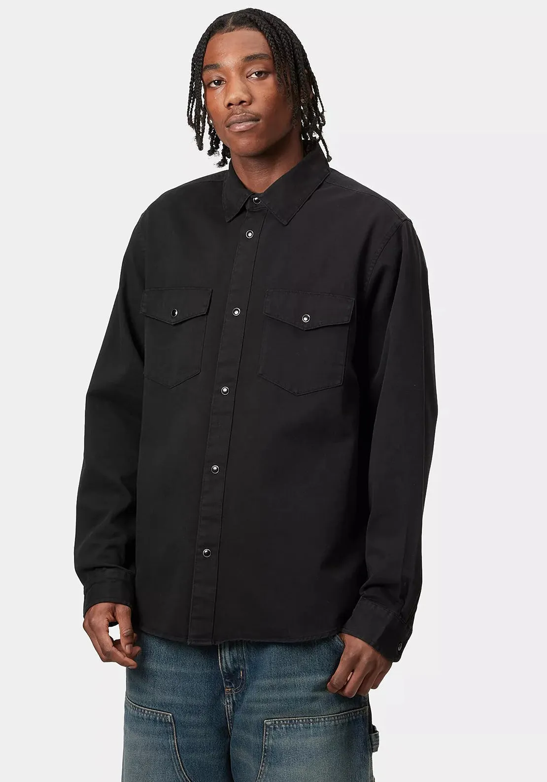 Carhartt WIP Santa Fe Twill Shirt, Black