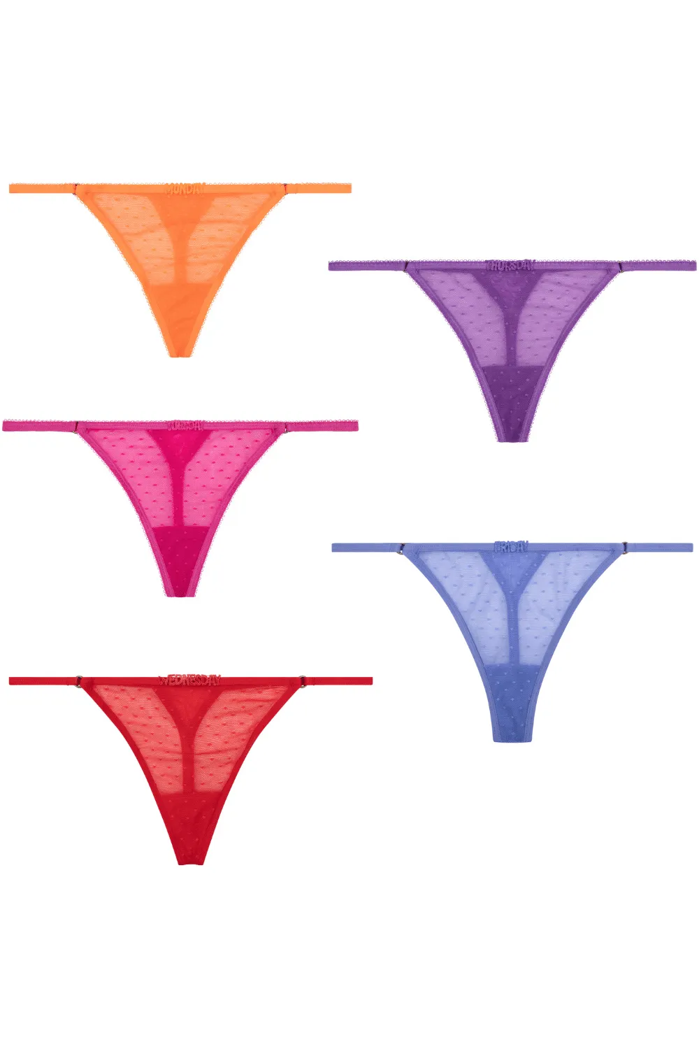 Carole 5 Pack Weekday Thongs