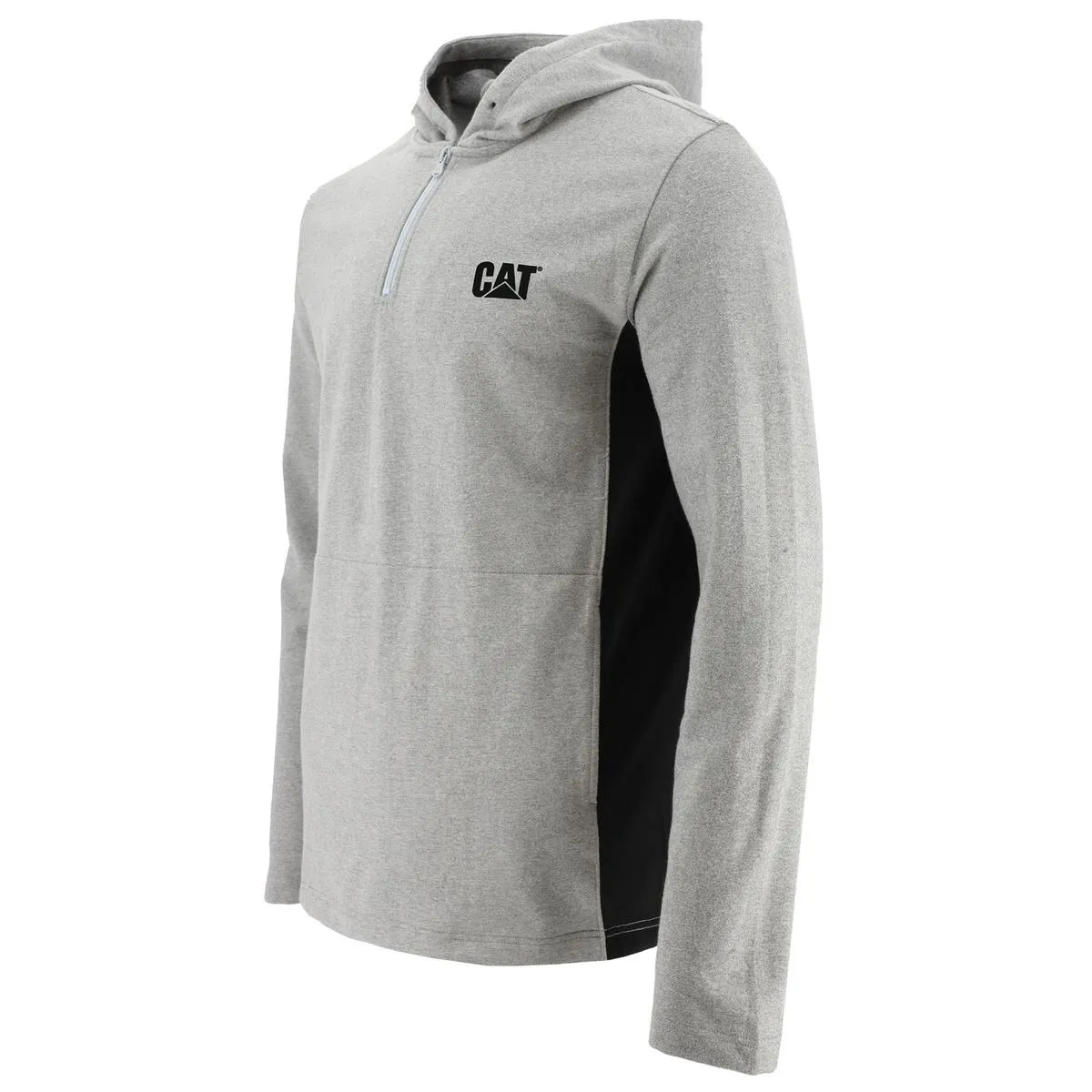 Caterpillar Coolmax Quarter Zip Hoodie Heather Grey