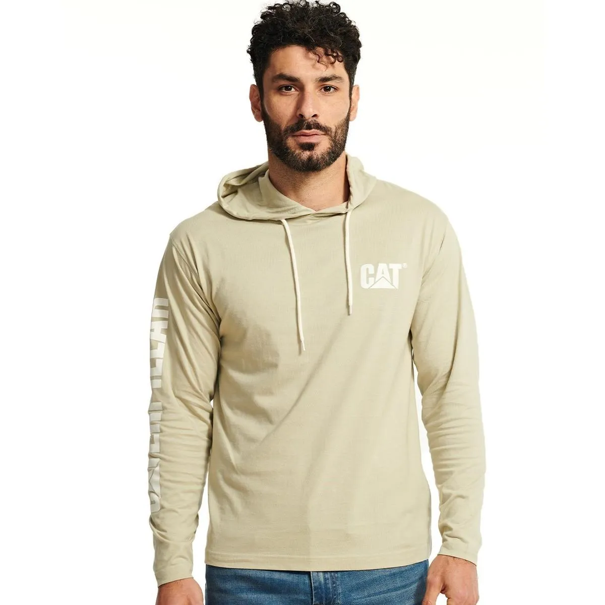 Caterpillar Hooded Long Sleeve Tee Peyote