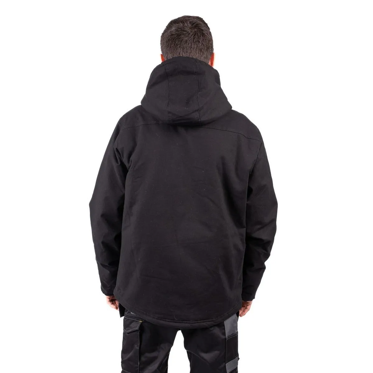 Caterpillar Hooded Sherpa Lined Jacket Black