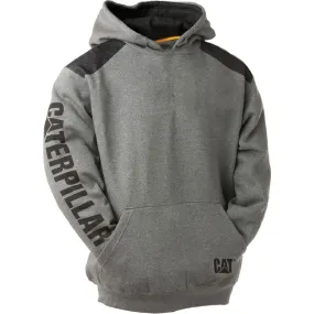 Caterpillar Logo Panel Hooded Sweatshirt Dark Heather Grey