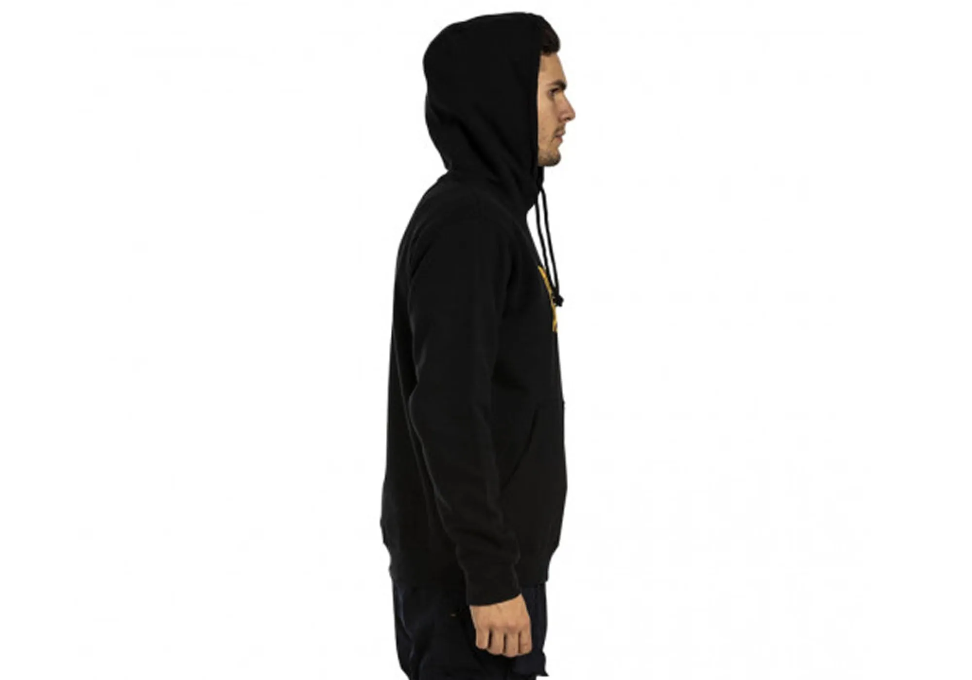 Caterpillar Mens Trademark Hooded Black Sweatshirt