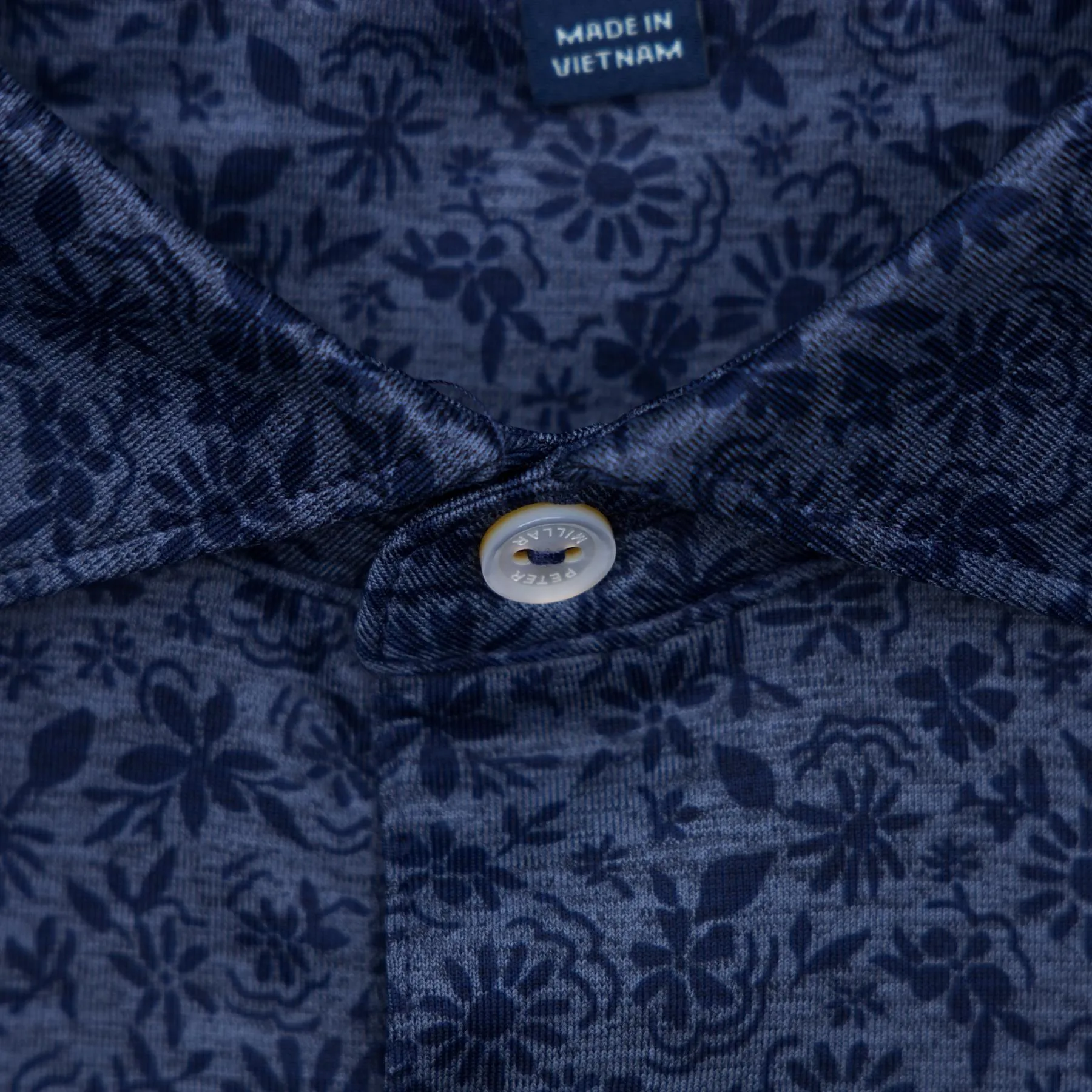 Cayucos Floral Performance Jersey Polo Navy - AW23