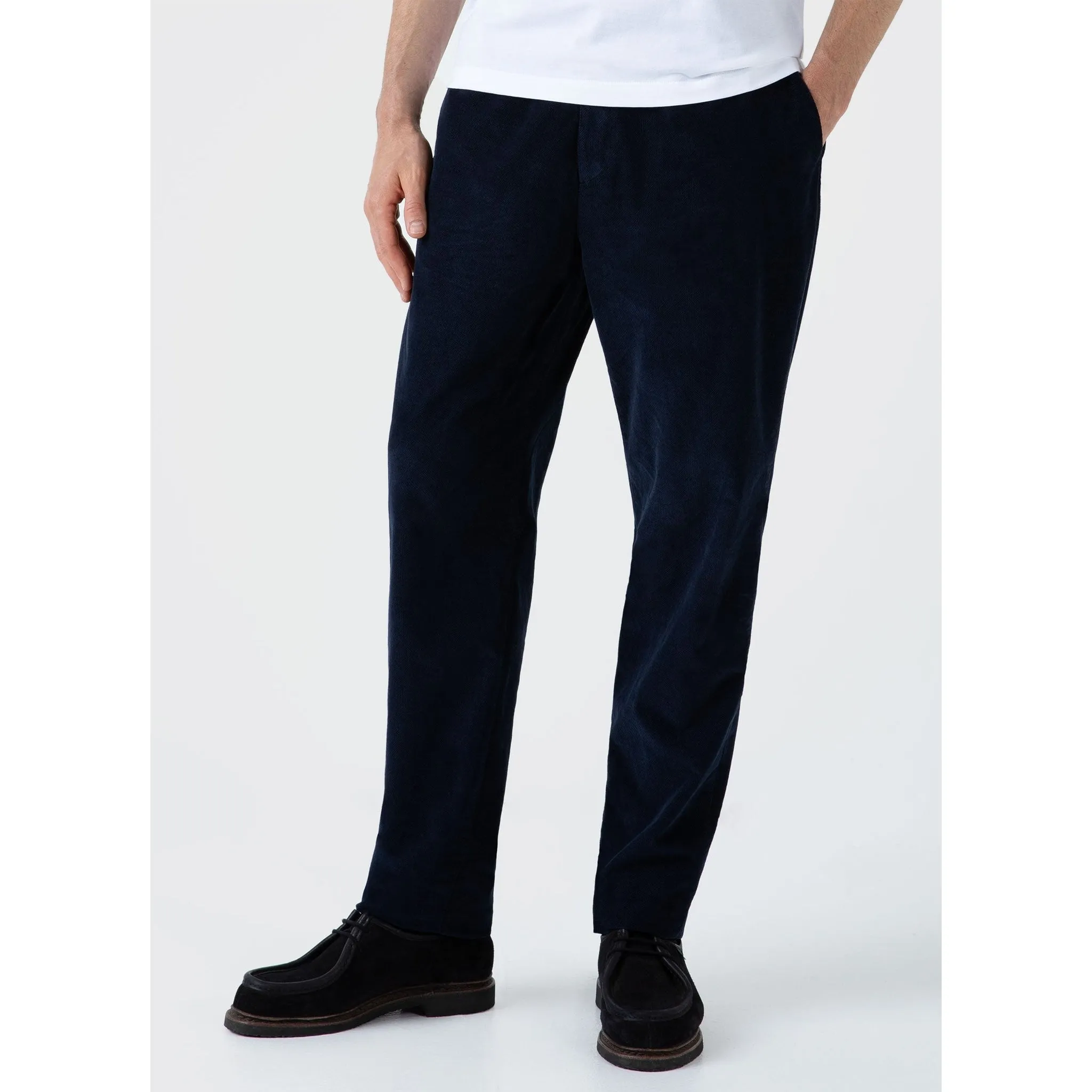 Cellular Cord Drawstring Trouser | Men | Navy