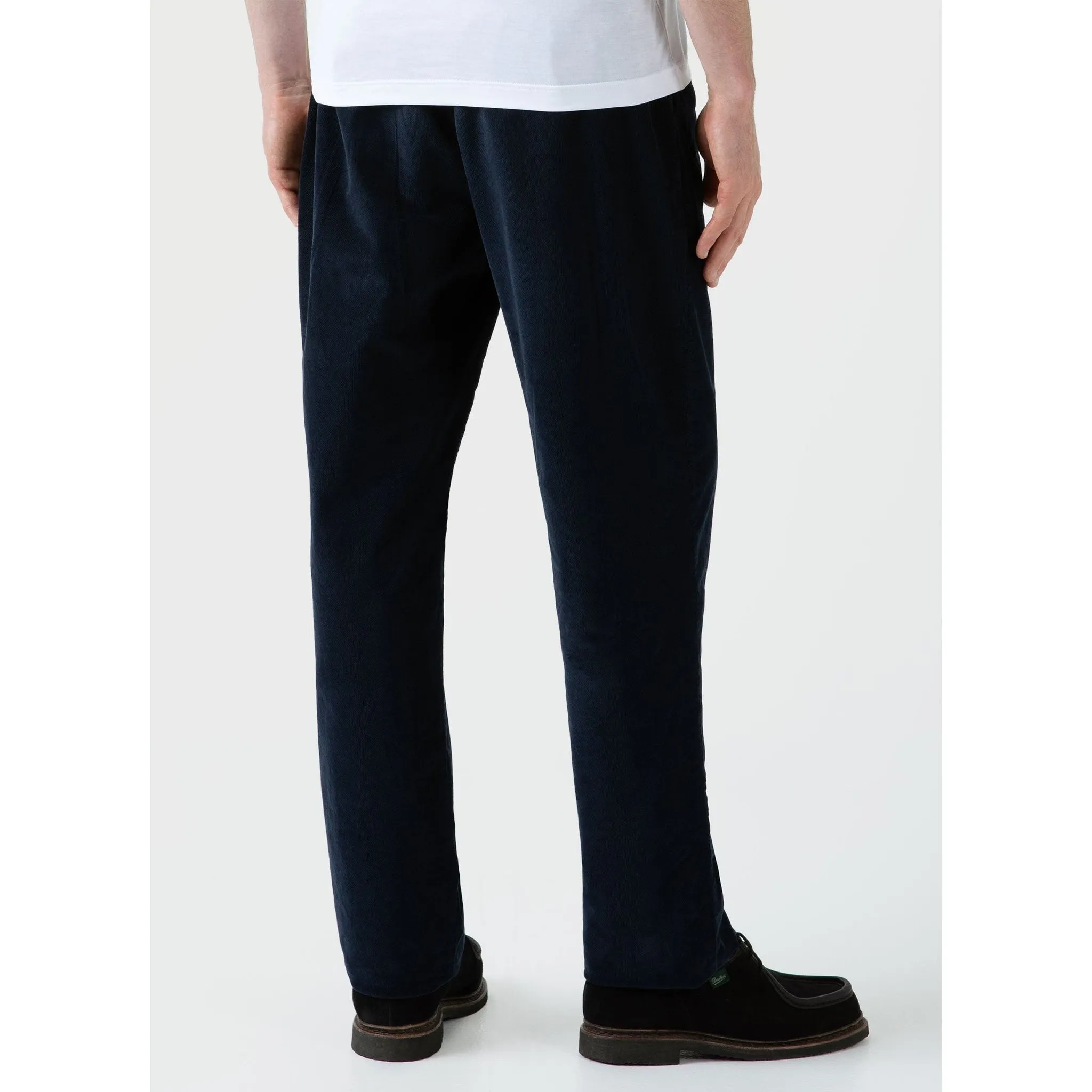 Cellular Cord Drawstring Trouser | Men | Navy