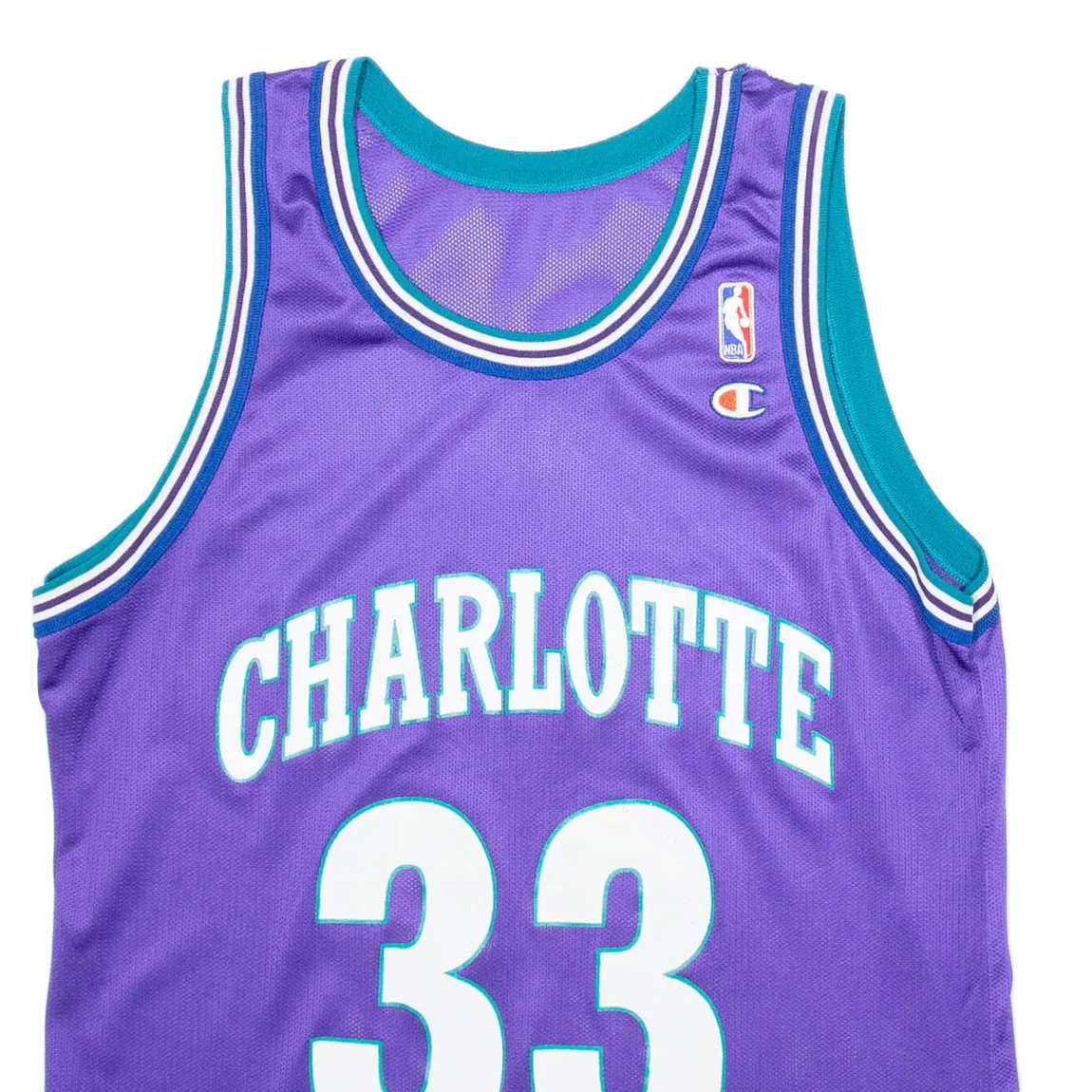 CHAMPION Charlotte Hornets Mens Jersey Purple Sleeveless USA L