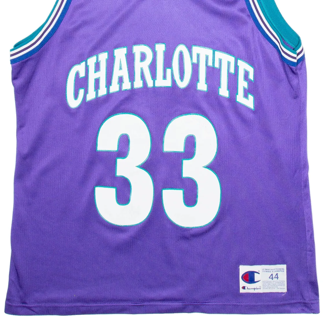 CHAMPION Charlotte Hornets Mens Jersey Purple Sleeveless USA L