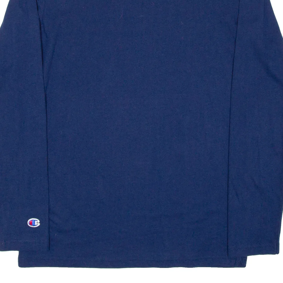 CHAMPION Mens T-Shirt Blue Long Sleeve S