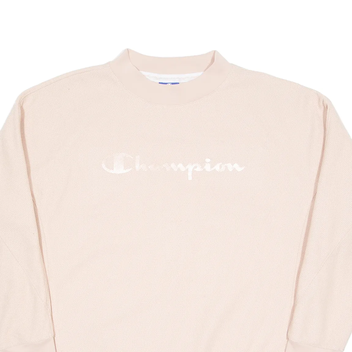 CHAMPION Womens Sweatshirt Pink Crew Neck L