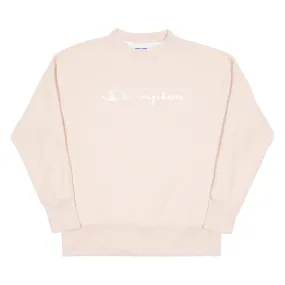 CHAMPION Womens Sweatshirt Pink Crew Neck L