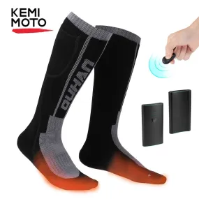 Chaussettes chauffantes électriques avec télécommande et batterie rechargeable Kemi moto - Smart control