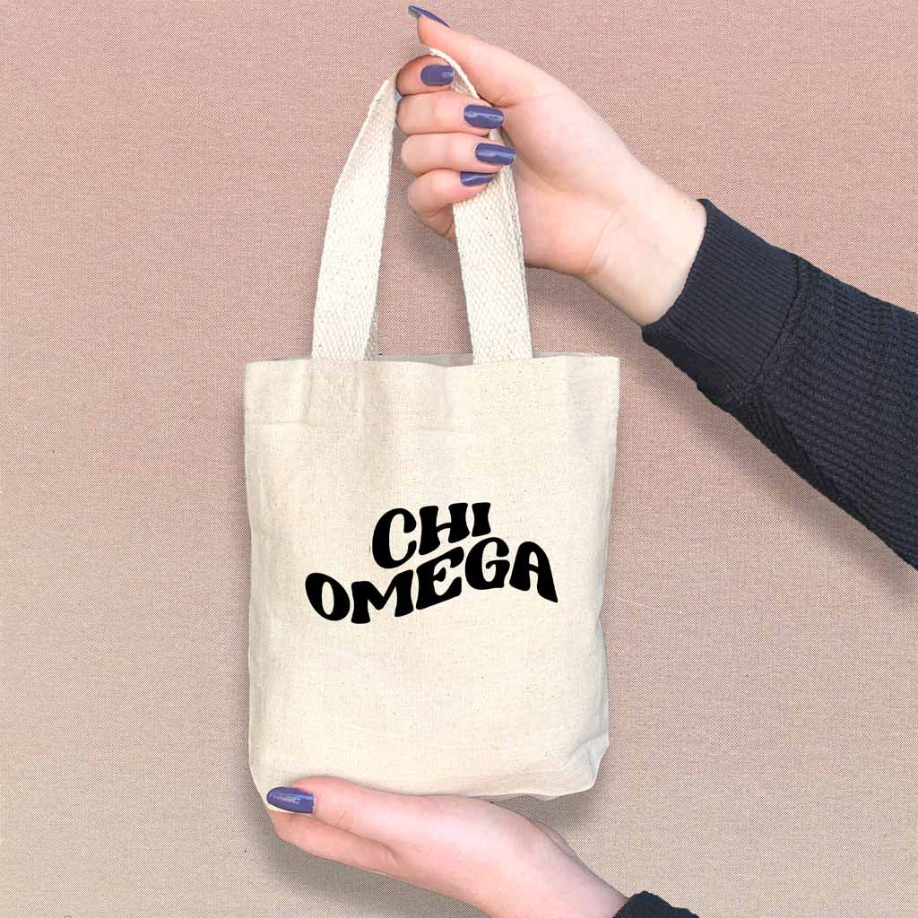 Chi Omega Mod Sorority Name Mini Tote Gift Bag