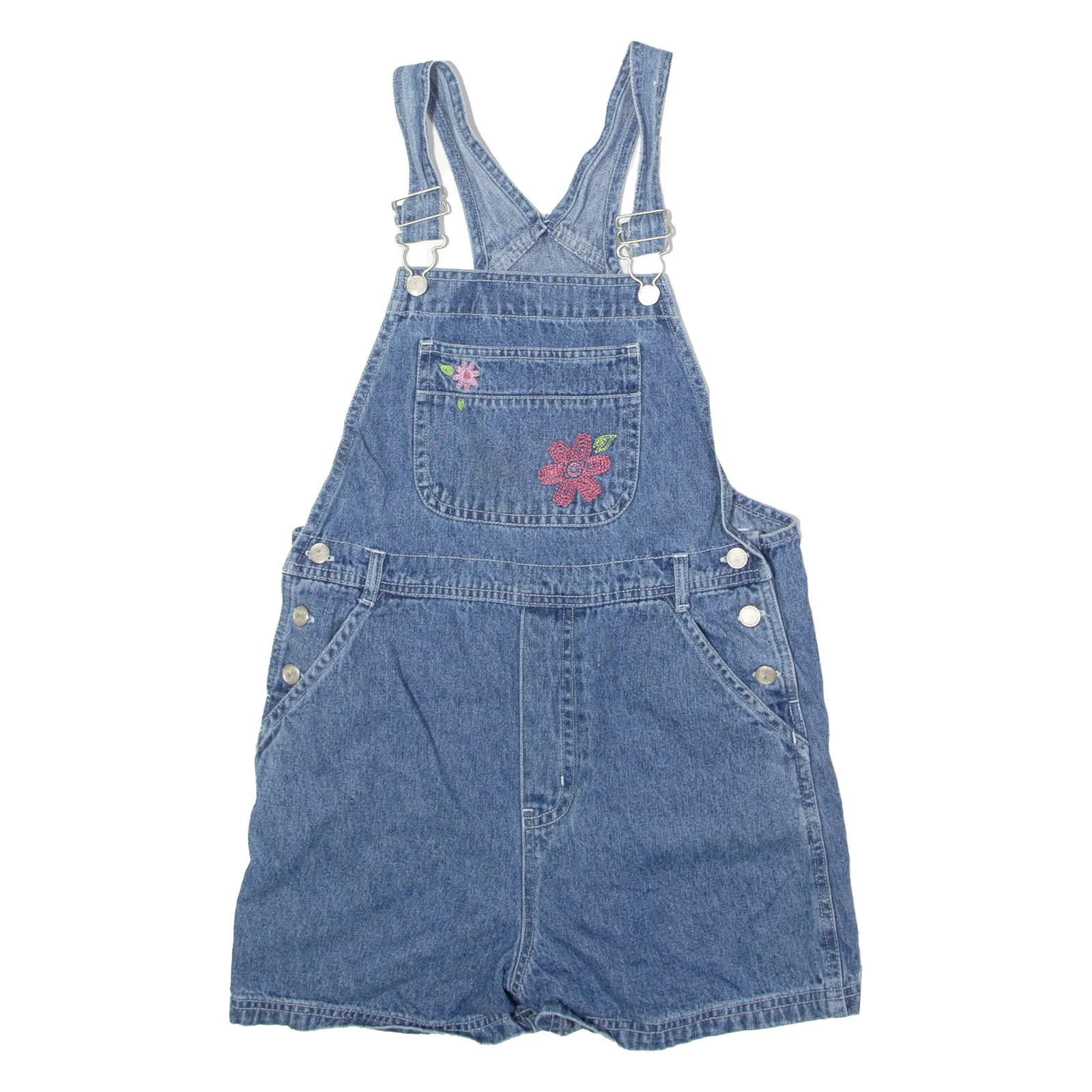 CIRCO Girls Dungarees Blue Regular Denim 90s Floral L W28 L1