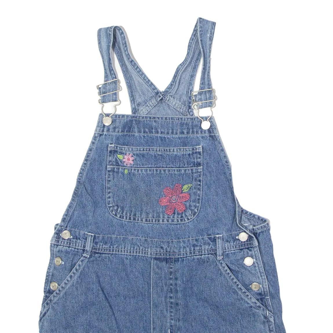 CIRCO Girls Dungarees Blue Regular Denim 90s Floral L W28 L1