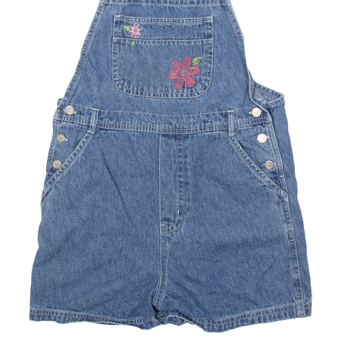 CIRCO Girls Dungarees Blue Regular Denim 90s Floral L W28 L1