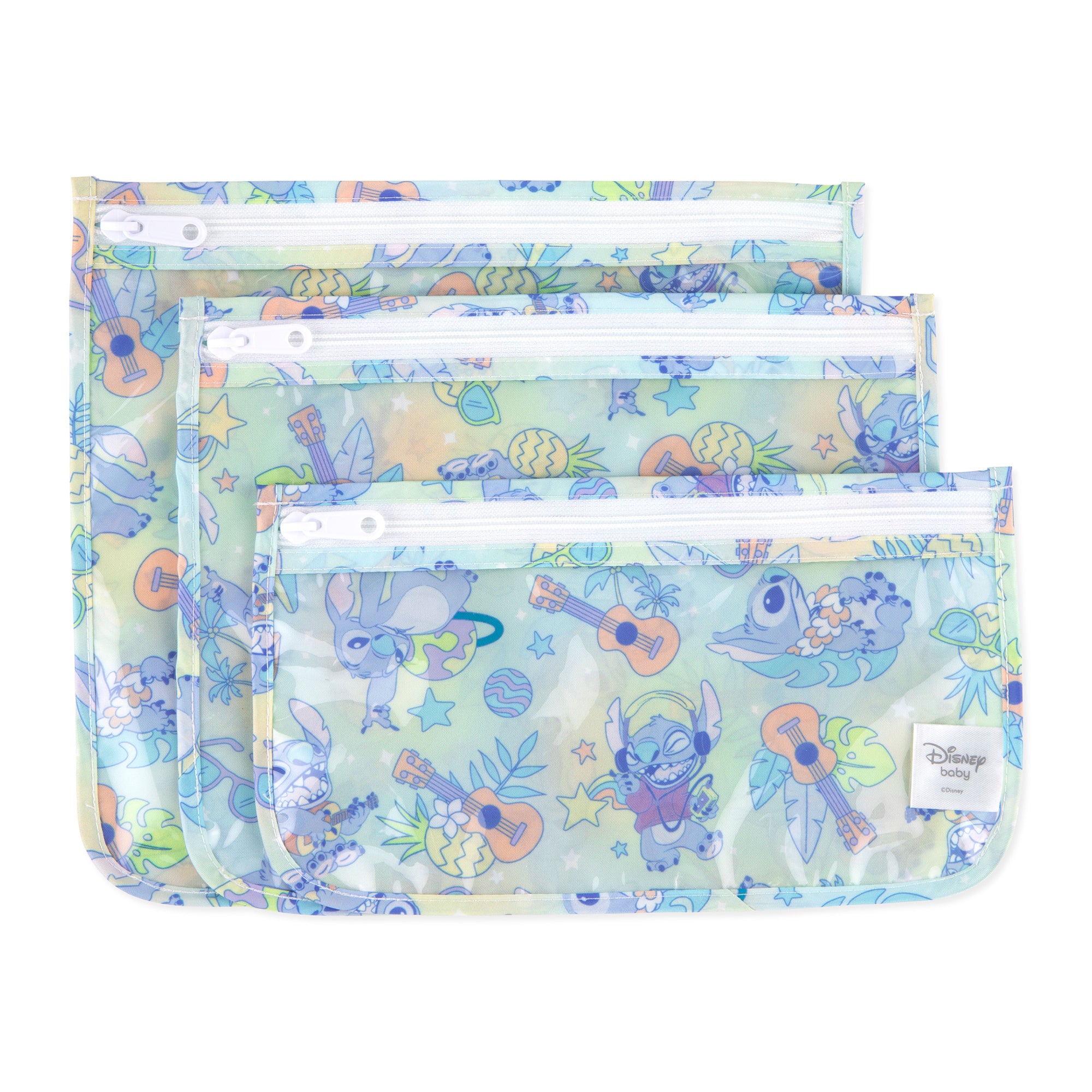 Clear Travel Bag 3 Pack: Aloha Stitch