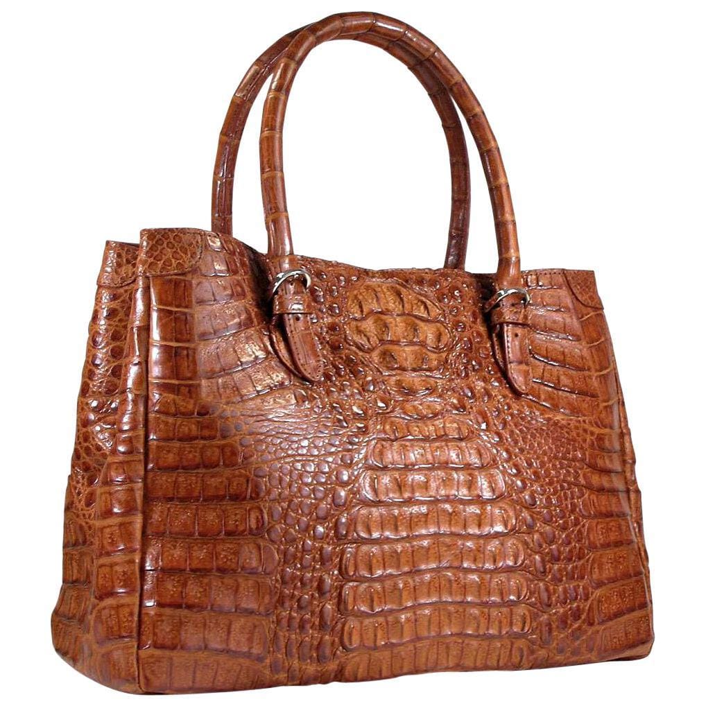 Cognac Crocodile Handbags