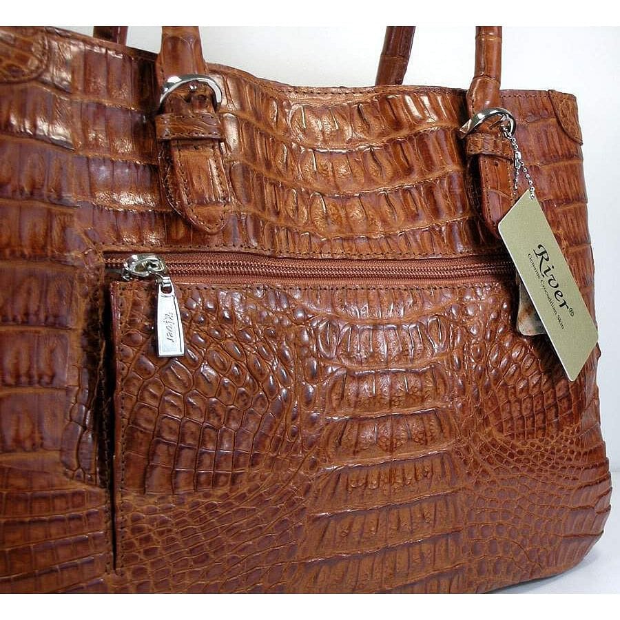 Cognac Crocodile Handbags