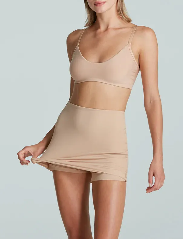 Commando Classic Mini Half Slip with Control Short in Beige 