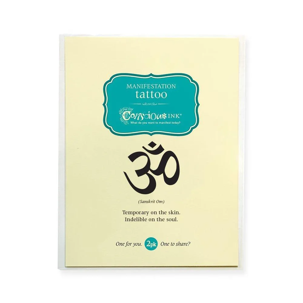 Conscious Ink Temporary Tattoo - OM (Sanskrit)