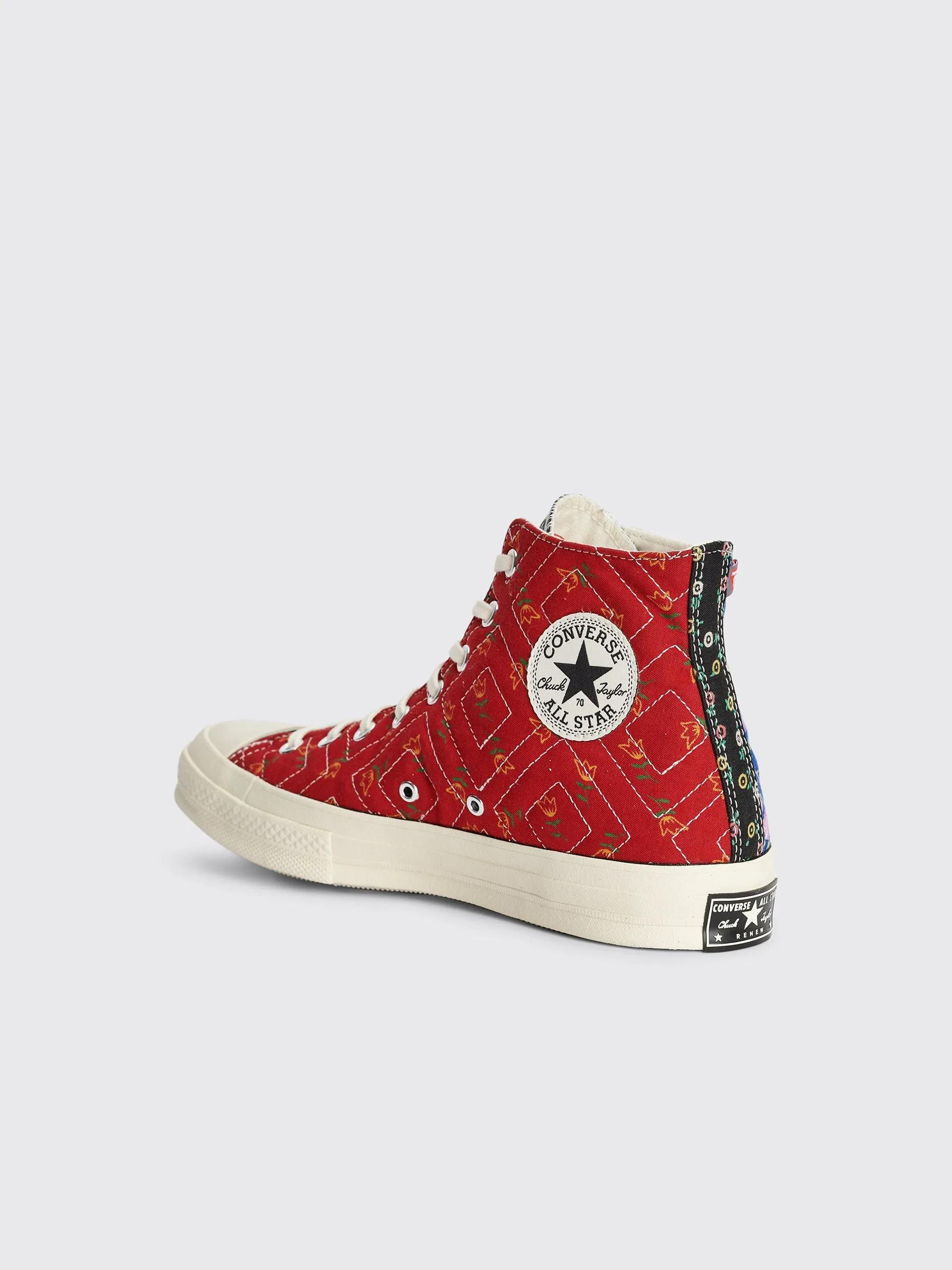 Converse x Beyond Retro Upcycled Floral Chuck 70 Hi Black / Red / Blue