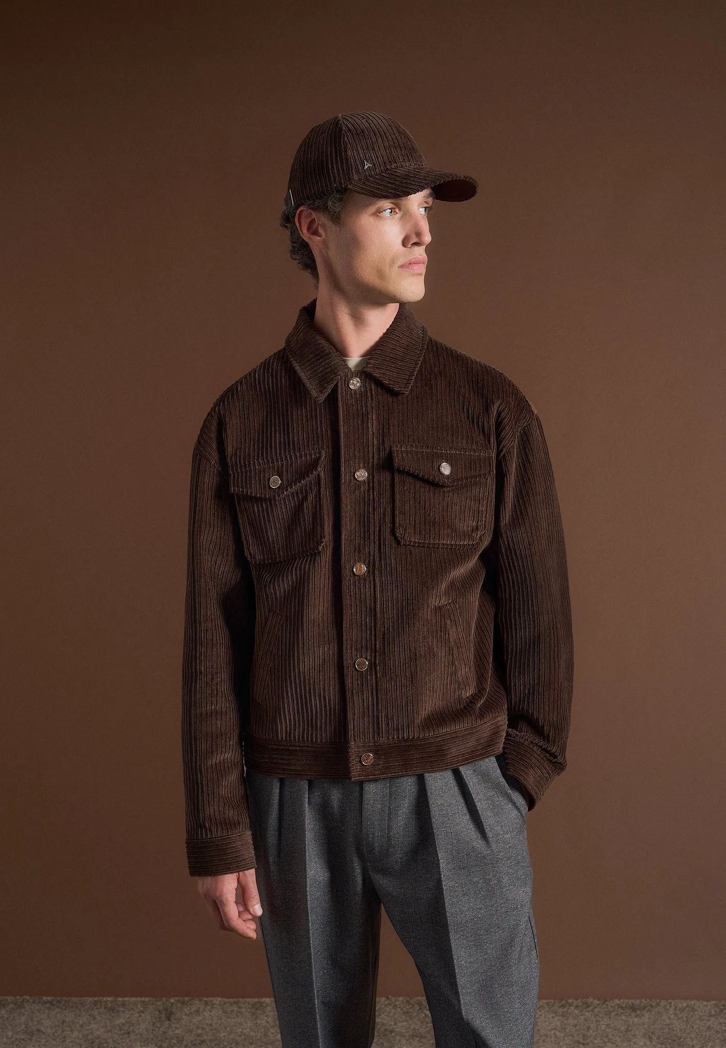 Corduroy Cap - Brown