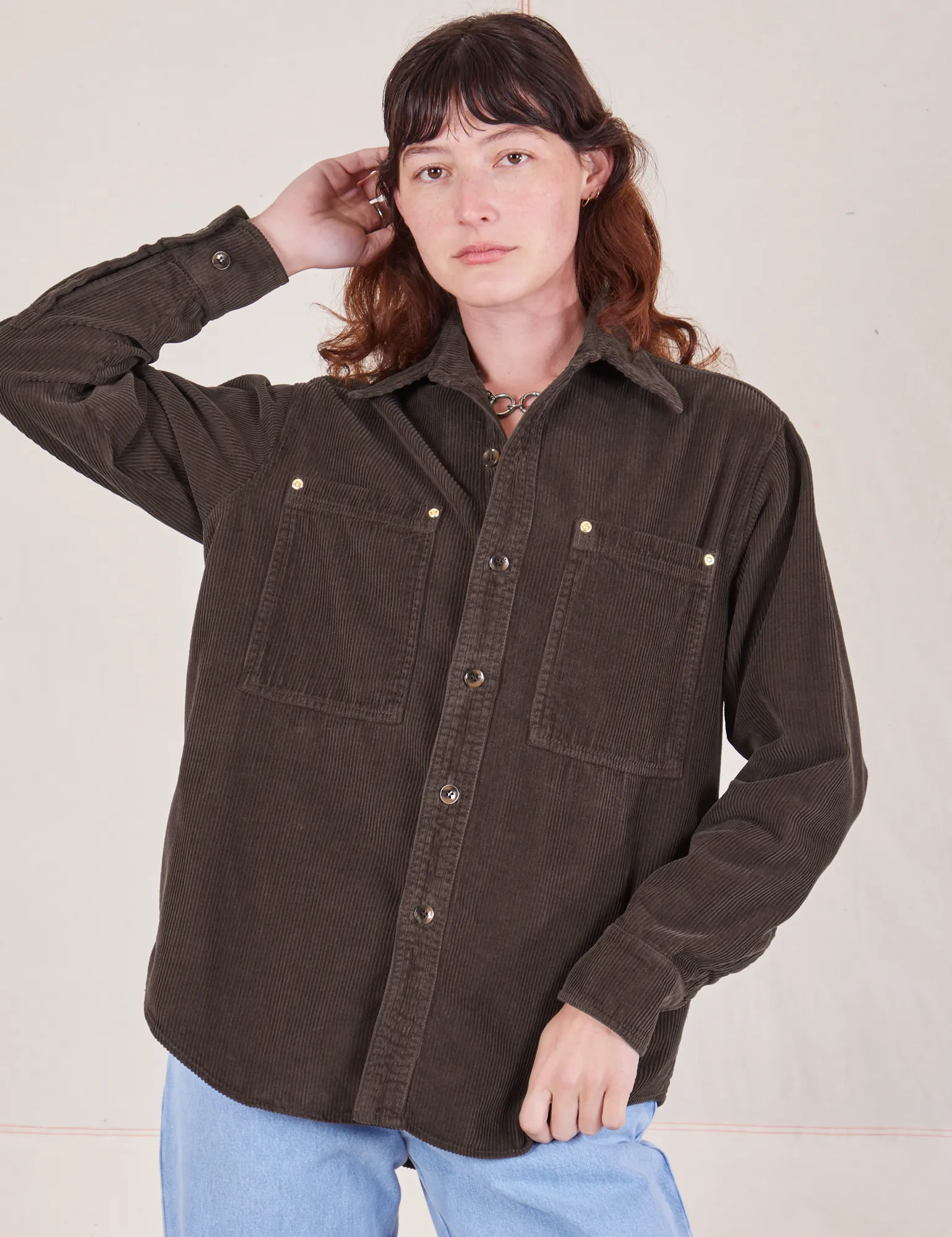 Corduroy Overshirt - Espresso Brown