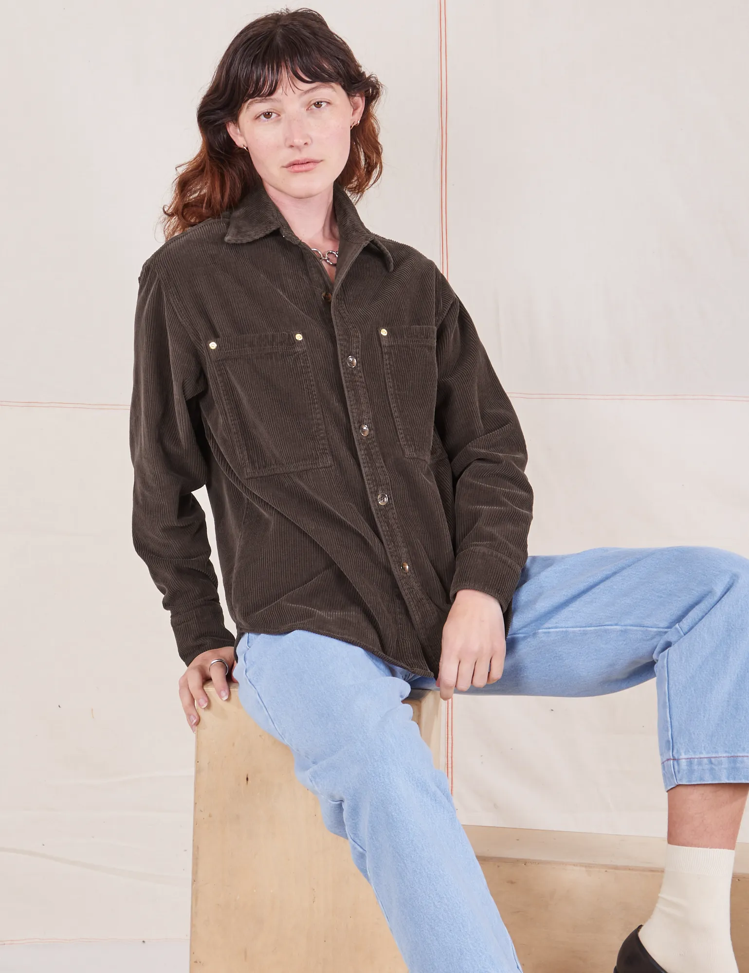 Corduroy Overshirt - Espresso Brown