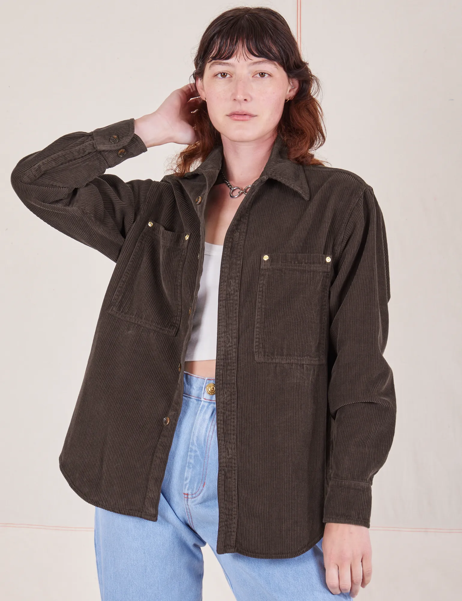 Corduroy Overshirt - Espresso Brown