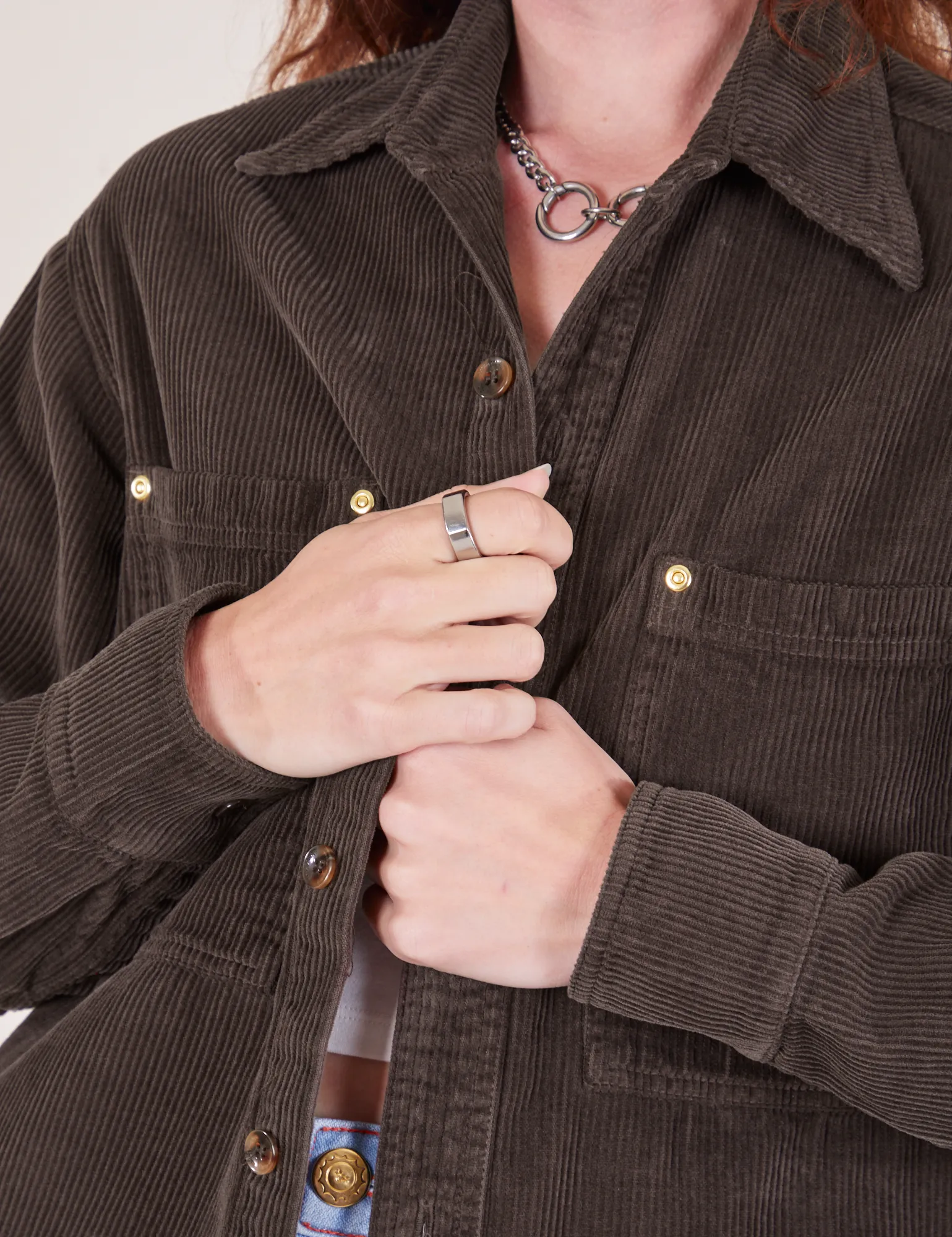 Corduroy Overshirt - Espresso Brown