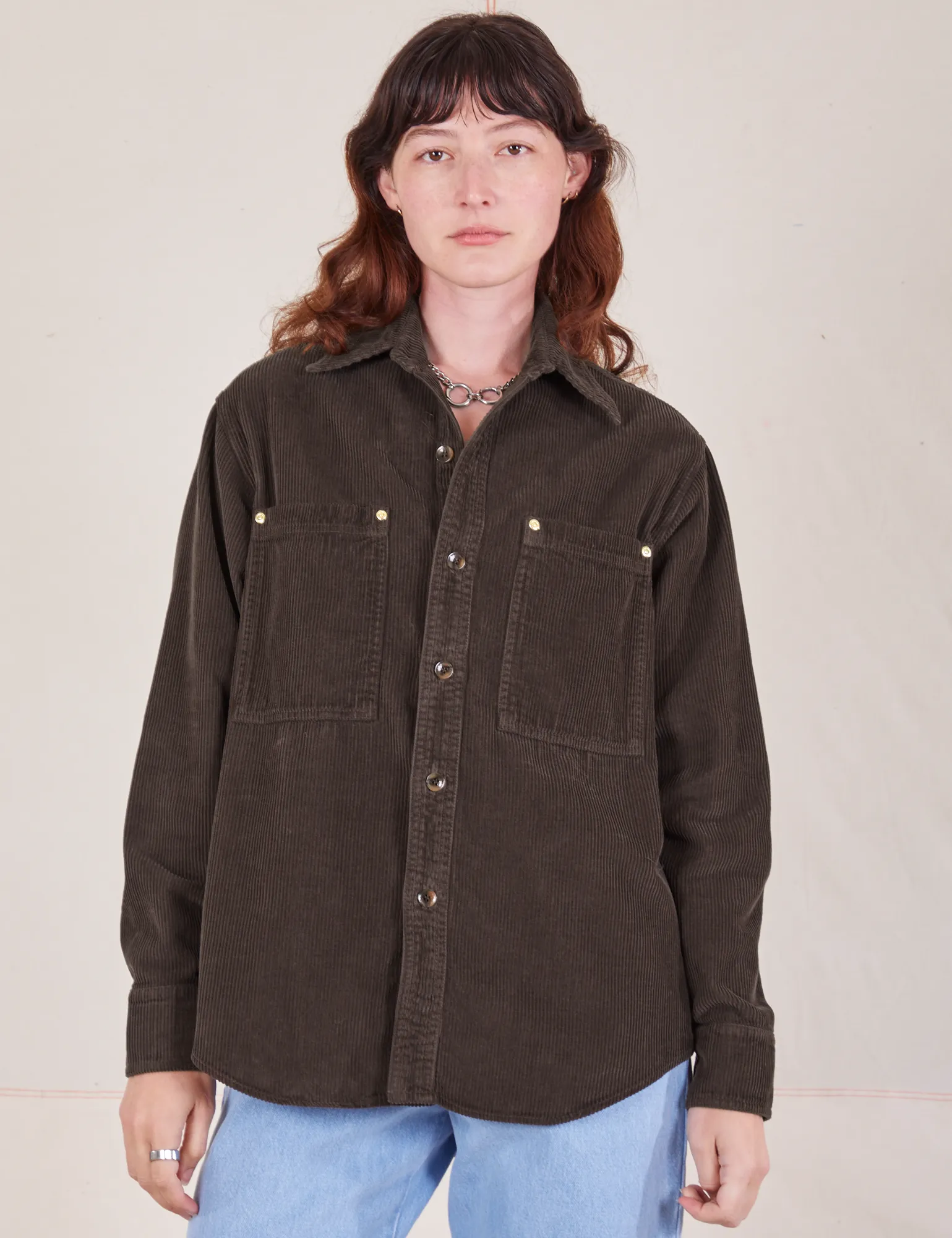 Corduroy Overshirt - Espresso Brown