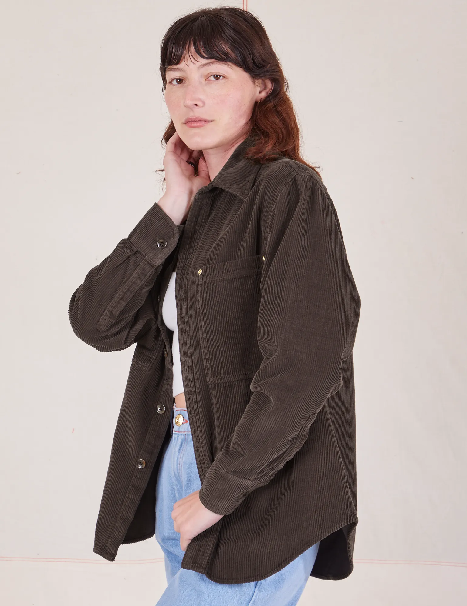 Corduroy Overshirt - Espresso Brown