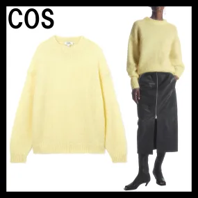 COS  |Crew Neck Casual Style Wool Street Style Long Sleeves Plain