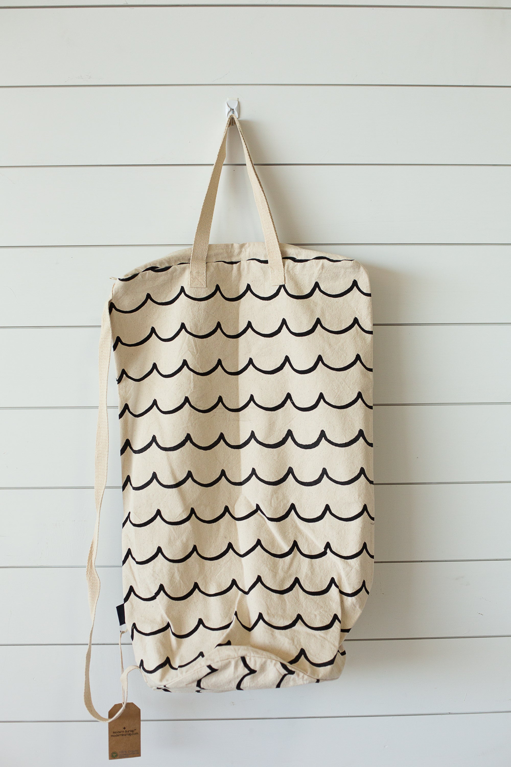 Cotton Canvas Laundry Bag With Shoulder Strap - Prints