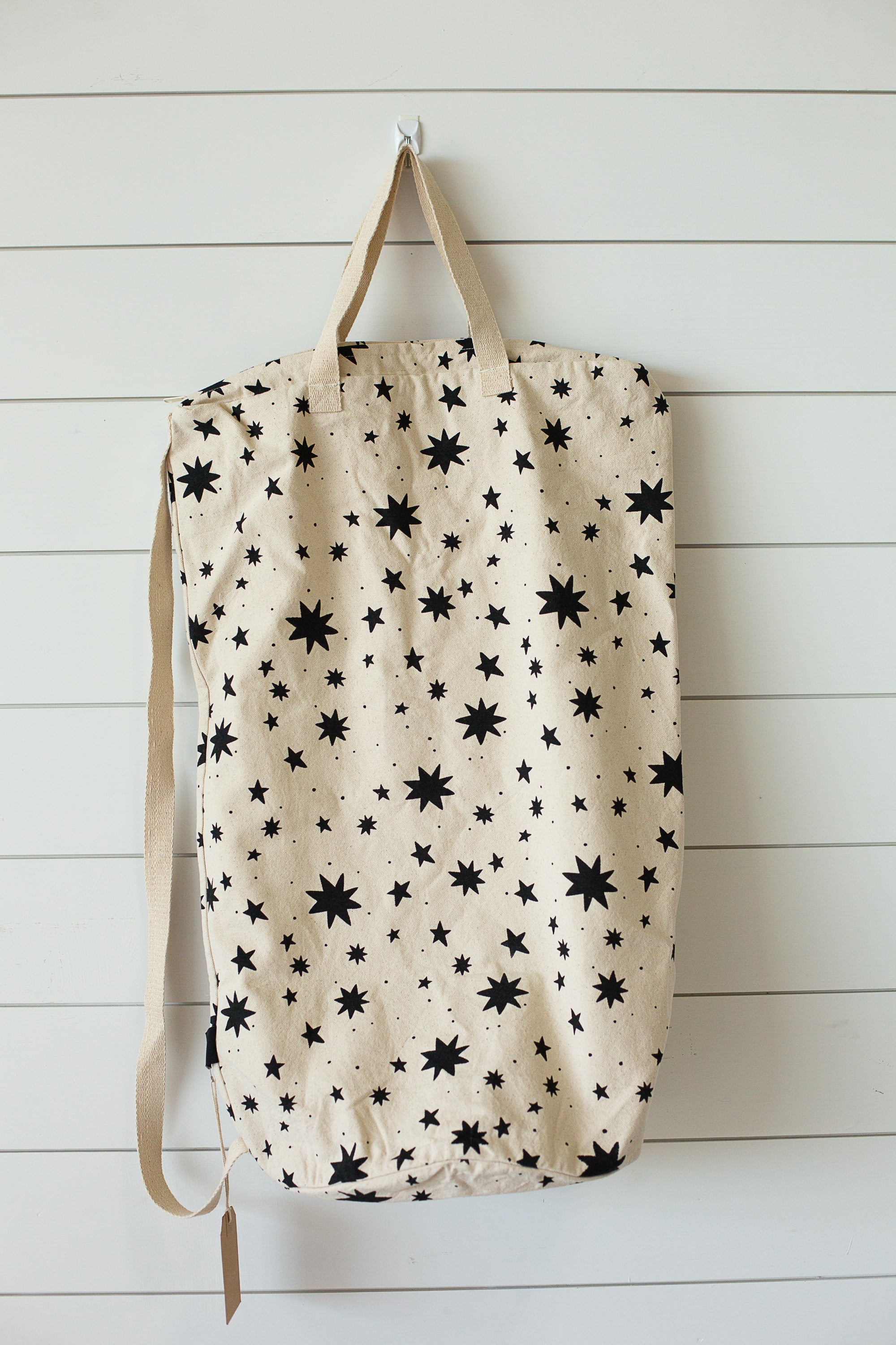 Cotton Canvas Laundry Bag With Shoulder Strap - Prints