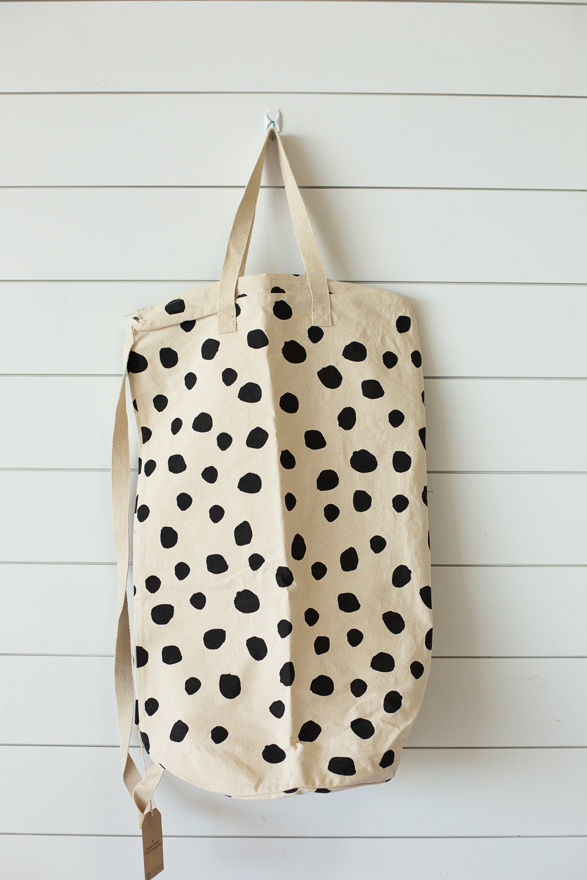 Cotton Canvas Laundry Bag With Shoulder Strap - Prints