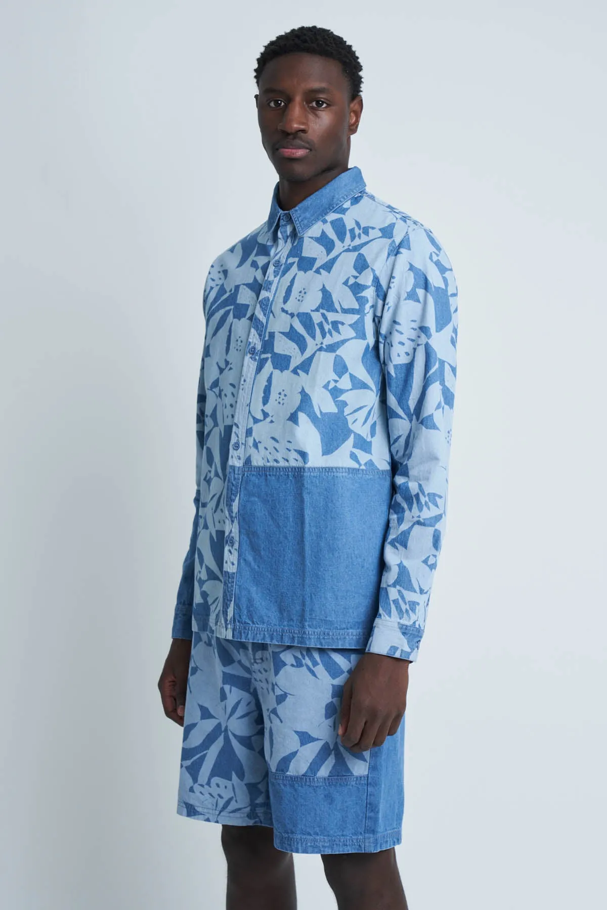 COUPAGE LASER PRINTED DENIM SHIRT