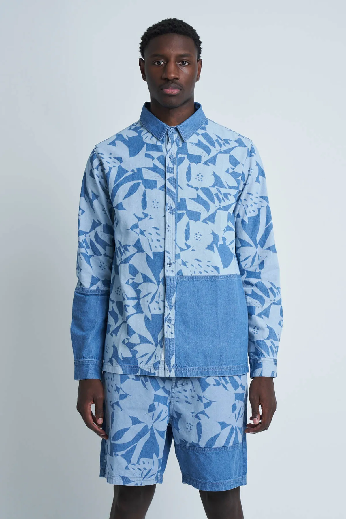 COUPAGE LASER PRINTED DENIM SHIRT