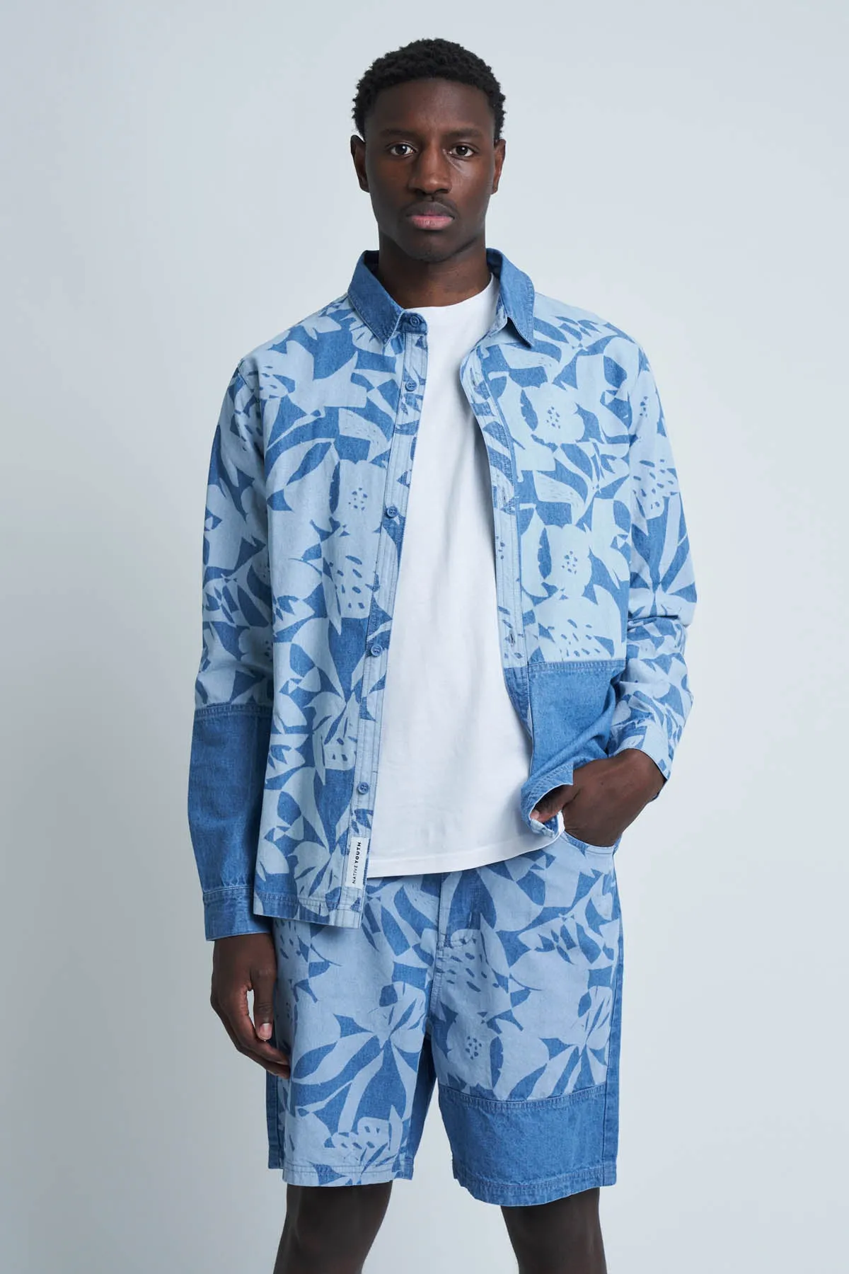 COUPAGE LASER PRINTED DENIM SHIRT