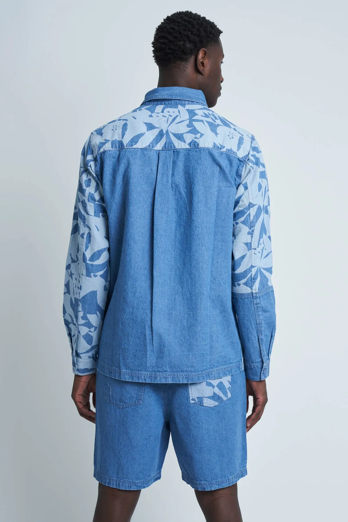 COUPAGE LASER PRINTED DENIM SHIRT