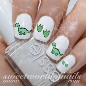 Cute Dino Nail Art Nail Water Decals