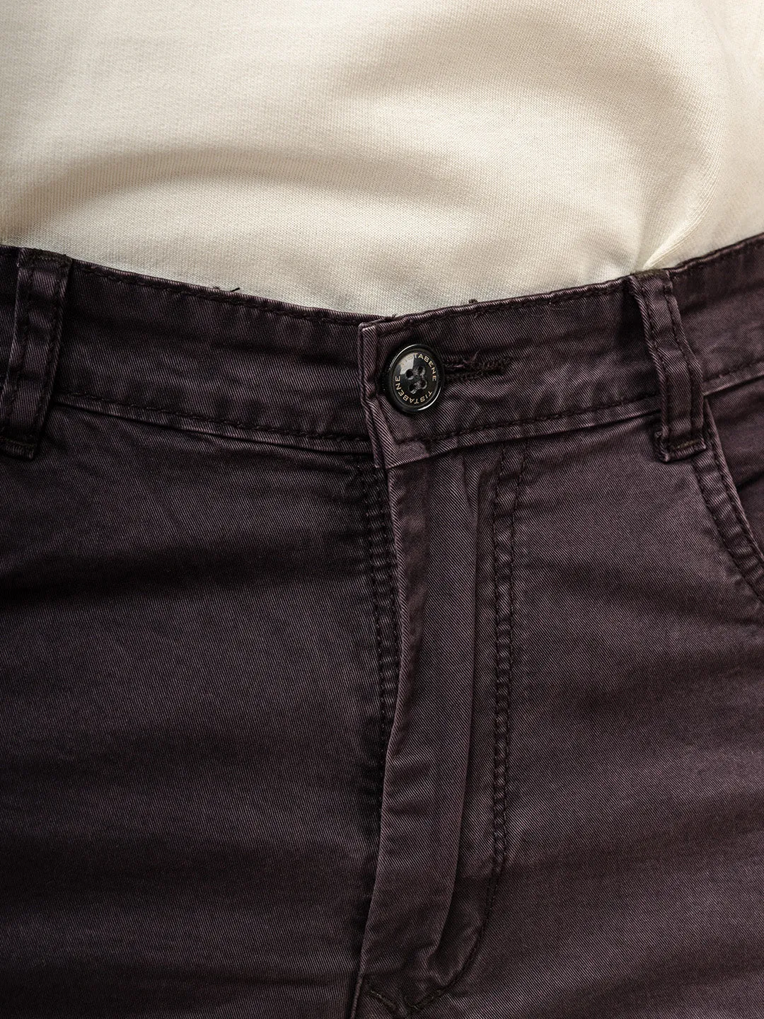 Dark Purple Flared Straight Fit Cargo Pants